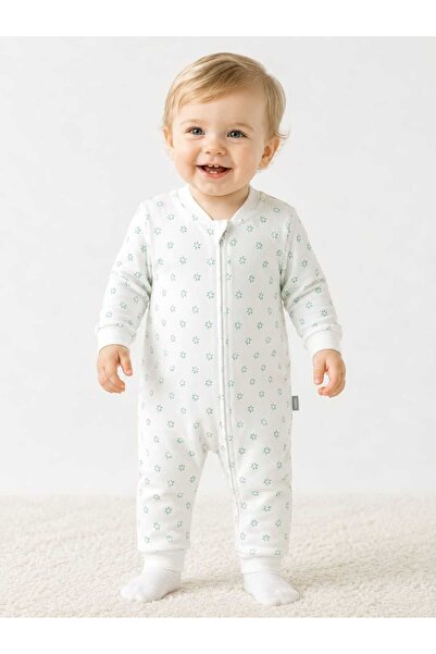 Pambuliq Unisex Long Sleeve 100% Cotton Patterned Baby Romper