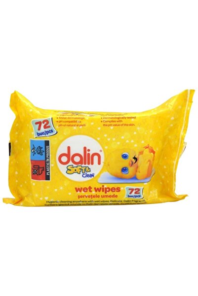 Dalin Servetele Umede, Dalin, 72 buc Soft Clean