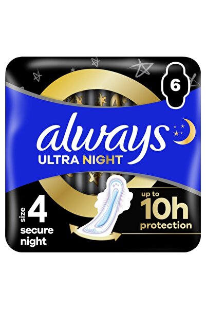 Vader Absorbant, Always, 6 bucăți Ultra Secure Night