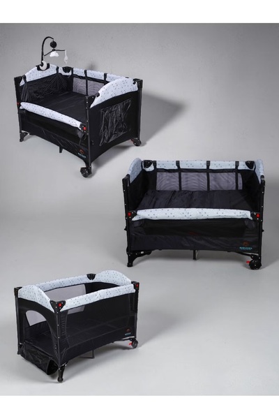 Baby Cara Baby Playpen and Bedside Crib, 4-in-1 Portable Travel Cot with Atta...