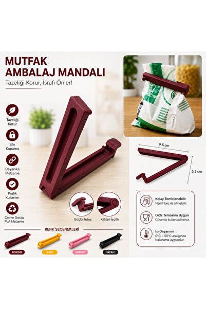 MARKOLL Multi-Purpose Packaging Sealing Clip Bag Clip 6-Pack