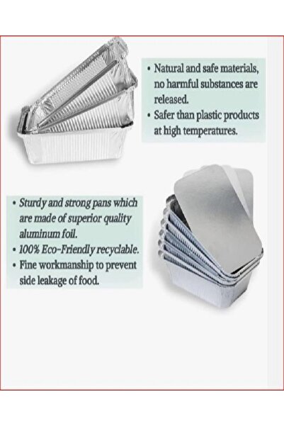 Genericc Generic 400pcs Disposable Aluminium Containers Foil Pans With Lids F...