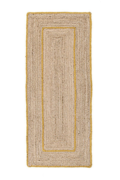 Bizzotto Covor galben din iută Ankit 60x150 cm