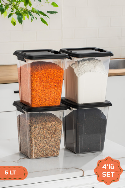 Empressco Porsima 4371 4-Piece Mega Size Airtight Detergent Storage Container...