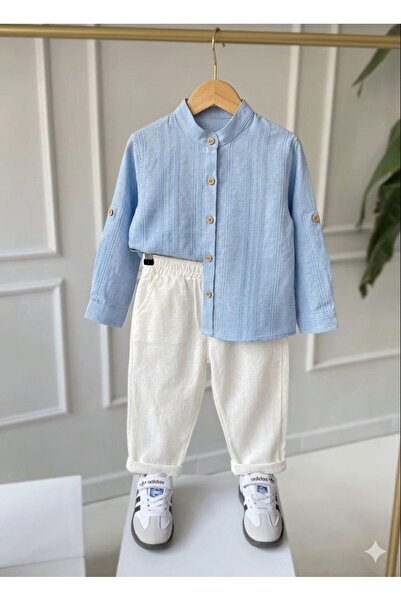 Nazhankids Linen Shirt Set - Holiday Collection