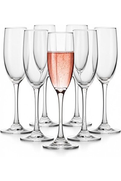 3Diamonds Champagne Glass Set of 6, 190ml/6.5 Oz champagne glasses, Luxury wi...