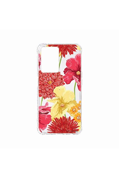 bestcase Αντικραδασμική Θήκη, Συμβατή με OPPO A57, Κόκκινα Κίτρινα Λουλούδια,...