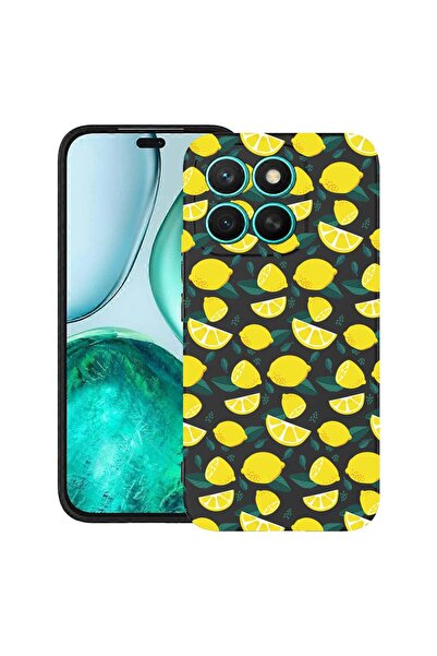 bestcase Калъф за Honor X8C, с десен на лимони, тънък силиконов 0.8ММ, удароу...