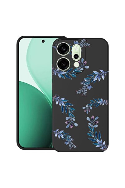 bestcase Θήκη για OPPO Reno14 5G με σχέδιο μπλε λουλουδιών, TPU Ματ Εξαιρετικ...