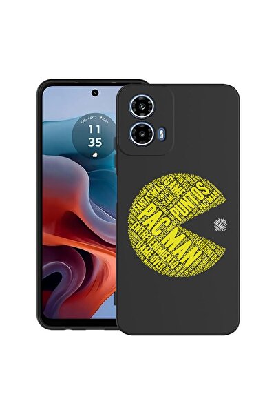 bestcase Θήκη για Motorola Moto G45 με σχέδιο PacMan καλλιγραφίας, TPU Ματ Εξ...