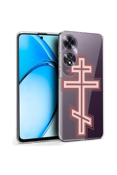 bestcase Husă pentru OPPO A60 4G, Silicon transparent 2MM, Design clasic roșu...