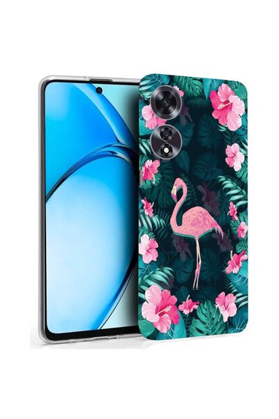 bestcase ¬Æ Husa pentru OPPO A60 4G, Clear Silicon 2MM, Flamingo, Antisoc, Pr...