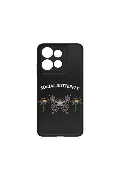 bestcase Тънък силиконов калъф за Motorola Edge 50 Neo, Social Butterfly, 190...