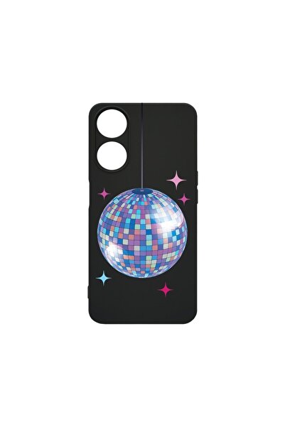 bestcase Премиум калъф от течен силикон, съвместим с OPPO A98, Диско топка, Т...