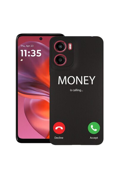 bestcase Θήκη για Motorola Moto G06 με σχέδιο  "Money Is Calling ", TPU Ματ Ε...