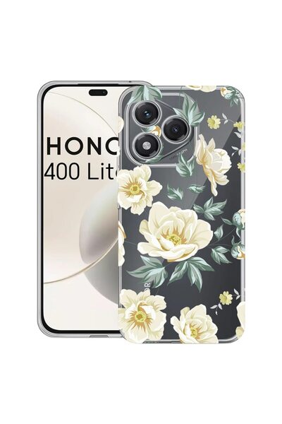 bestcase Husa pentru Honor 400 Lite 5G, BestCase¬Æ Clear Silicon 2MM, Flowers...