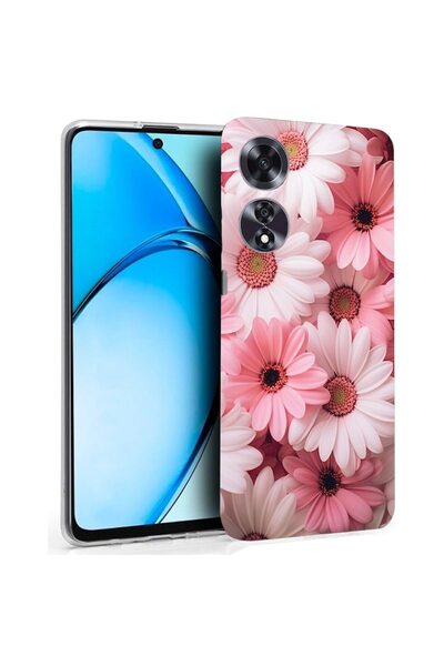 bestcase ¬Æ Husa pentru OPPO A60 4G, Clear Silicon 2MM, Pink Daisy, Antisoc, ...