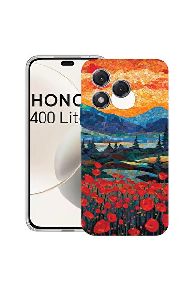 bestcase Husa pentru Honor 400 Lite 5G, BestCase¬Æ Clear Silicon 2MM, Poppies...