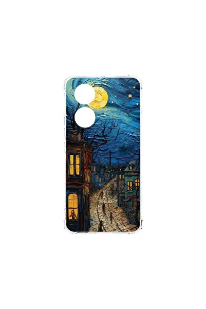 bestcase Husa Anti Shock 1.5MM, compatibilă cu OPPO A38, Van Gogh City Life, ...