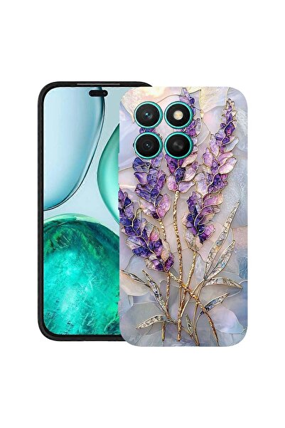bestcase ¬Æ Husa TPU Ultra Slim Compatibila cu Honor X6b, Floral - Golden Hyd...