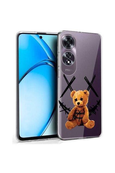 bestcase Husă pentru OPPO A60 4G, Silicon transparent 2MM, Ursuleț zâmbitor, ...