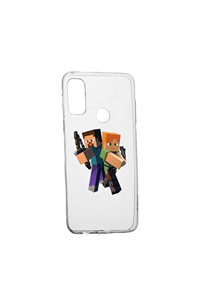 bestcase Husa Silicon Minecraft, Compatibila Cu Oppo A15s, rezistenta la uzur...