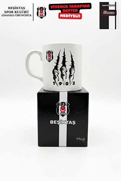 Beşiktaş VİVENCA YENİ SEZON LİSANSLI TEKLİ KUPA "VİVENCA CEP DEFTER HEDİYELİ"