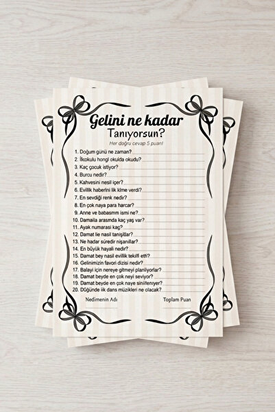 Metranya Bekarlığa Veda Partisi Kart Seti, 50 Adet Oyun Kartı Bride To Be Soru Kartları Eğlenceli Geline Veda