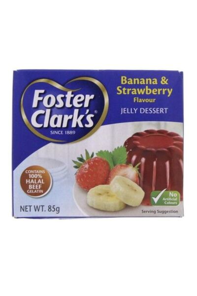 Foster Clarks Strawberry Banana Jelly Dessert Mix 85g
