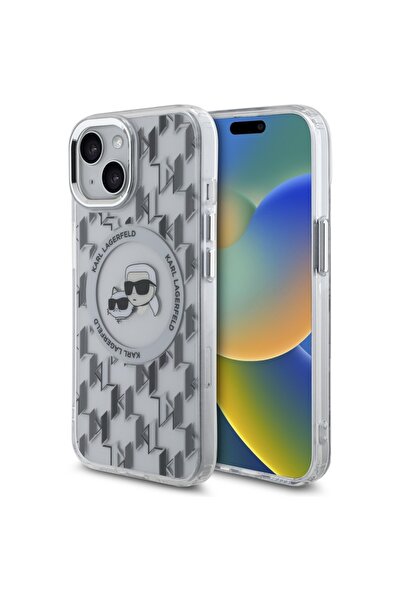 OEM Калъф за iPhone 15, Карл Лагерфелд, Защита, прозрачен