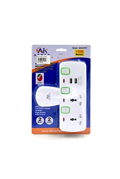 AK Multi-Plug Adapter Extension Socket