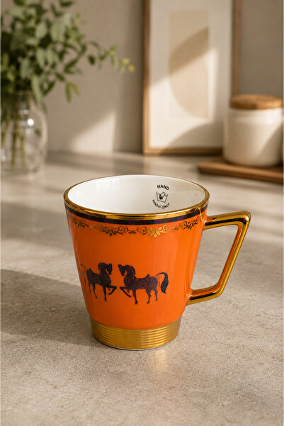 RUBİ PORSELEN Porcelain Mug with Horse Figure 200 ml