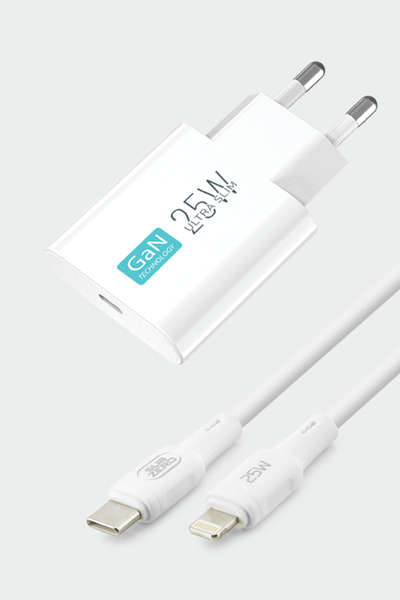 Subzero iPhone 12 Pro Uyumlu GaN25 25W PD USB-C to Lightning Hızlı Şarj Aleti...