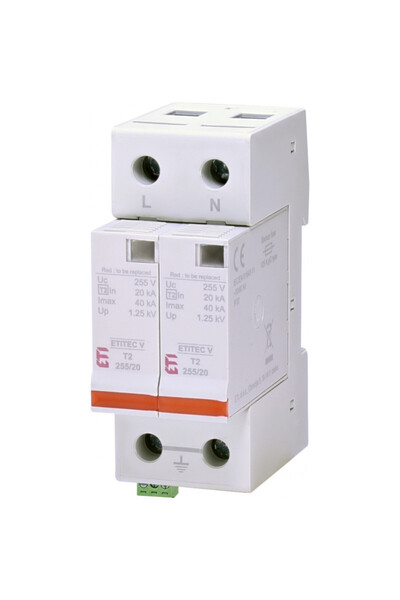 Eti overvoltage protection etitec v t2 255/20 2+0 rc 002442959