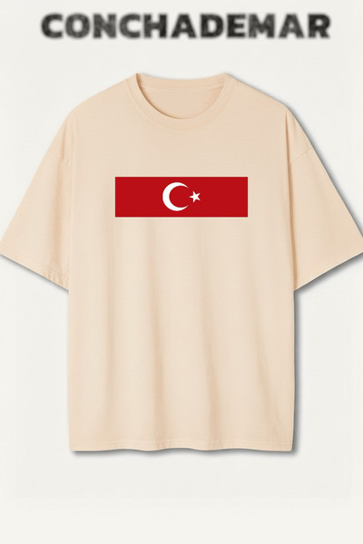 Vordevia Tricou din bumbac premium supradimensionat cu imprimeu pentru echipe...