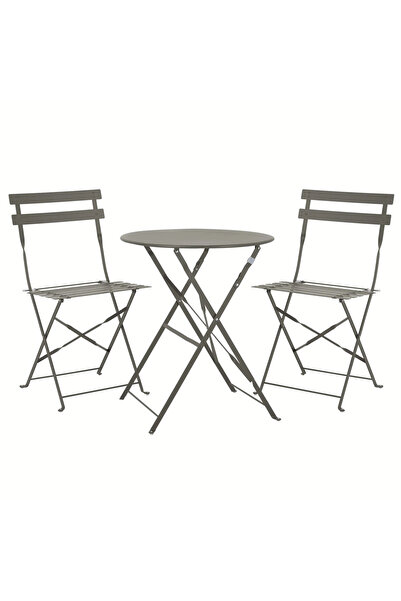 MAPROFI Mobilier pentru Gradina Bistro Flair, Set Masa cu 2 Scaune, din Otel ...