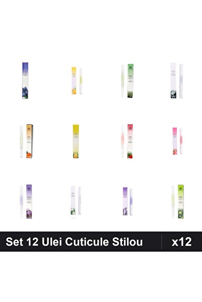 NAİLS Set 12 Ulei Cuticule Tip Stilou - Blueberries, Lemon, Aloe Vera, Portoc...