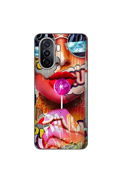 OEM Θήκη συμβατή με Huawei Nova Y70 Σιλικόνης Gel TPU Μοντέλο Pop Art Lolipop