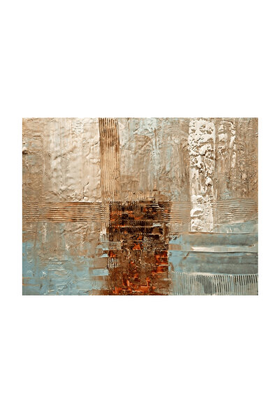 TabloLife Abstract Door Yağlı Boya Dokulu Tablo 75x100,çerçeve;gold