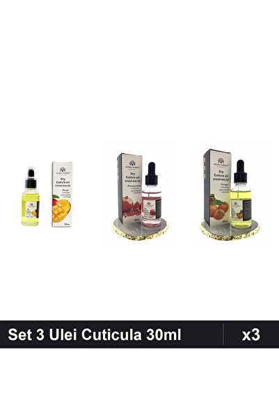 global fashion Set 3 Ulei Cuticula Pipetă 30ml - Mango, Rodie, Mandarine