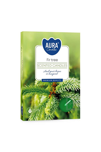 BISPOL Lumanari parfumate, Bispol Aura Candles, Brad, 6 bucati