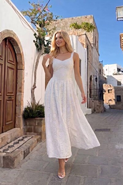 Shopping Shop Fiston Strappy Long Dress White