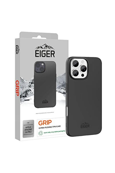 EIGER Husa Grip iPhone 16 Pro Negru