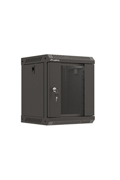 Lanberg Rack de instalație suspendat 10 țoli 6U 300x300 Negru Uși vitrate (De...