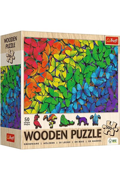 Trefl Puzzle din lemn 500+1 fluturi fantastici