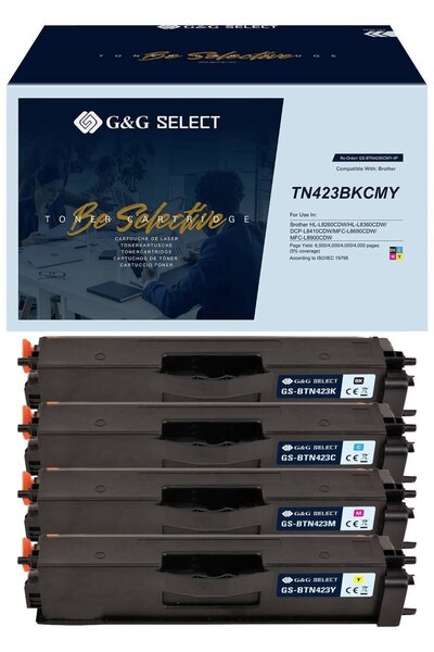G&G Set de 4 tonere compatibile cu Brother TN-423CMYK