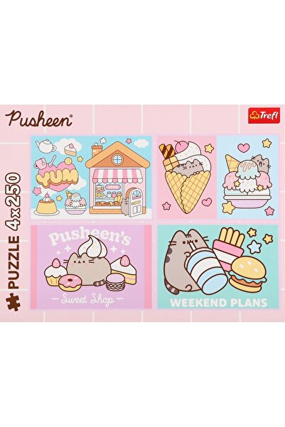 Trefl Puzzle Pusheen 4x250 Descoperă Pusheen