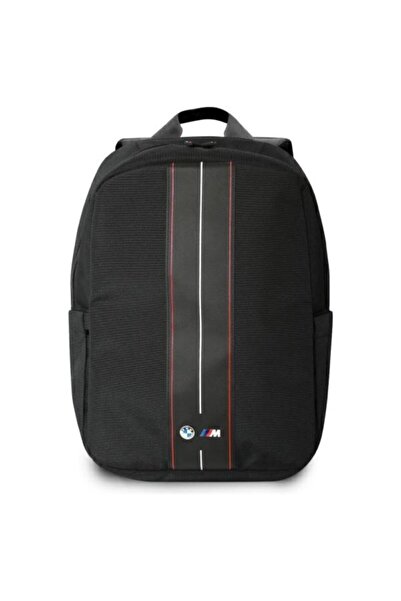 BMW Nylon Red Stripe - Rucsac pentru laptop de 16 " (negru)