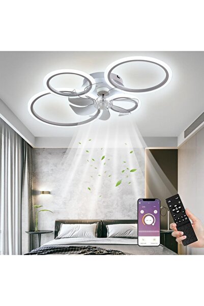 MiiR Ventilator de tavan cu iluminare,LED cu telecomandă ,silențioasă,reglabi...