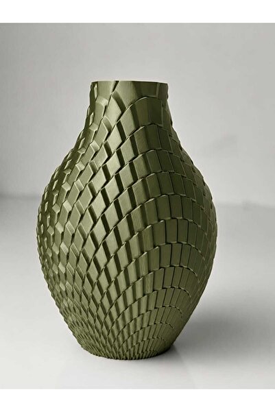 HANART Modern dekoratif vazo 20 cm haki yesil